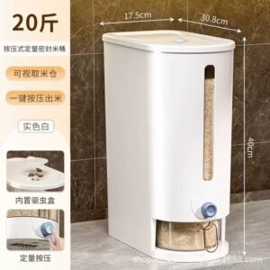 10kg Rice Dispenser (Solid White)