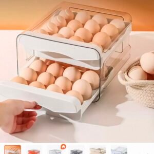 Double Decker Transparent Egg Storage Rack