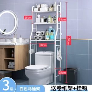 3-Tier Over-the-Toilet Storage Rack (White)