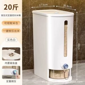 10kg Rice Dispenser (Solid White)