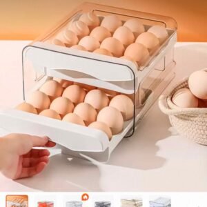 Double Decker Transparent Egg Storage Rack
