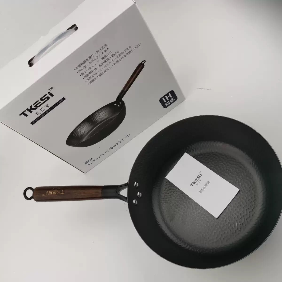 TKESI Hammered Carbon Steel Frying Pan (28cm)